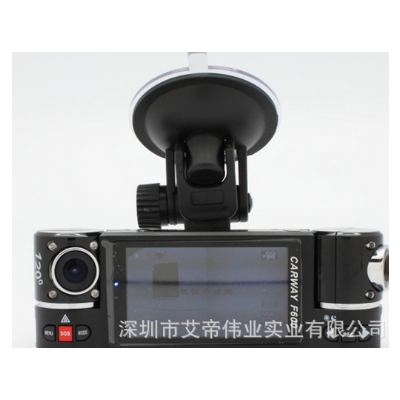 双镜头F600行车记录仪左右双镜头角行车记录可旋转镜头红外夜视