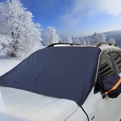 汽车雪挡加厚汽车防雪挡磁性挡风玻璃罩冬季遮雪挡防冻带耳朵雪挡