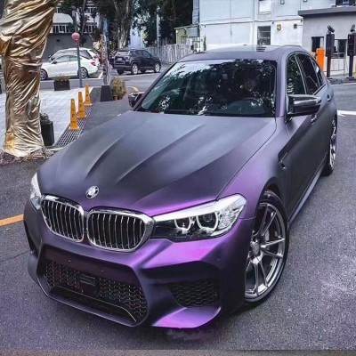 黑比诺紫汽车改色膜消光系列全车身改装贴纸亮光膜超哑膜汽车贴膜