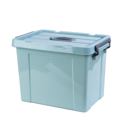 手提收纳箱加高直角塑料熟胶储物箱马卡龙色家用加厚整理箱带提手