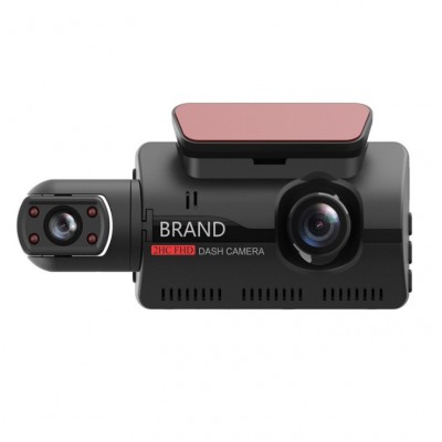 360度行车记录仪3寸ips屏前后双镜头倒车影像1080P高清夜视