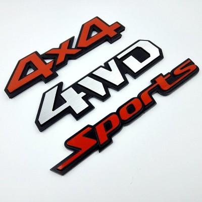 批发吉普越野车贴4X4车标 4WD车贴 sports金属贴适用于指挥官 50个起批